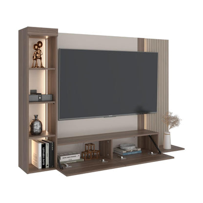 Panel de Tv Gamma, Capri y Avellana con Espacio Para Televisor de Hasta 65"