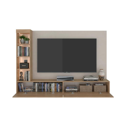 Panel de Tv Ilus, Capri y Fresno Europeo, con Espacio Para Televisor de Hasta 65"
