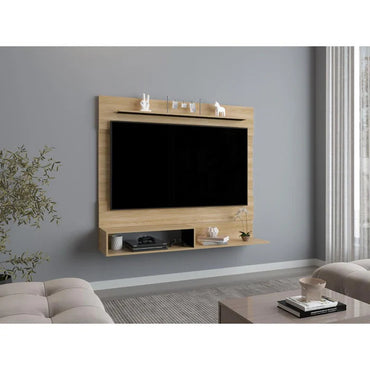 Panel de Tv Ascher, Duna y Blanco Duqueza, con Espacio Para Televisor de Hasta 55 Pulgadas