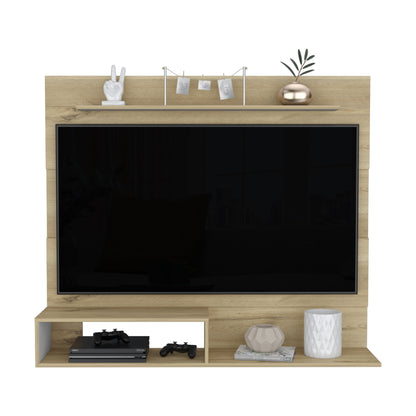 Panel de Tv Ascher, Duna y Blanco Duqueza, con Espacio Para Televisor de Hasta 55 Pulgadas