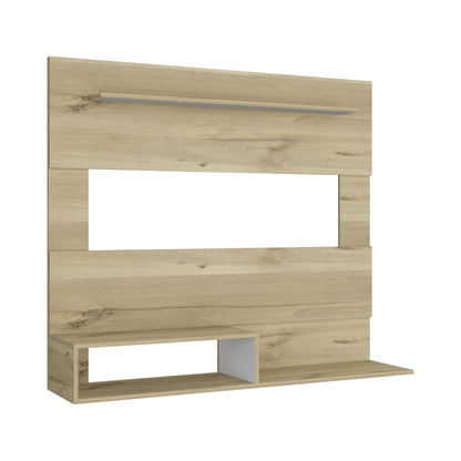 Panel de Tv Ascher, Duna y Blanco Duqueza, con Espacio Para Televisor de Hasta 55 Pulgadas