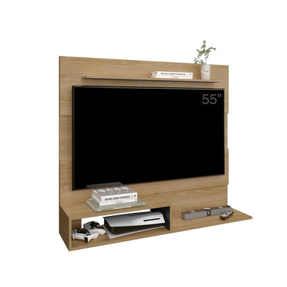 Panel Tv  55" Fm-001O, Café Claro Y Negro