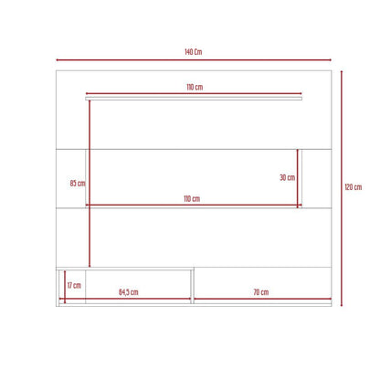 Panel Tv Ascher 55" Café Claro