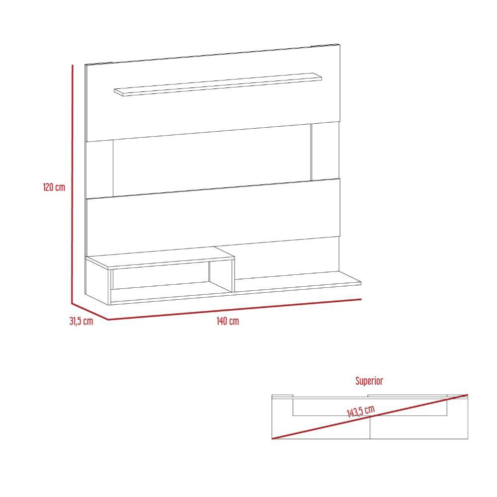 Panel Tv Ascher 55" Café Claro