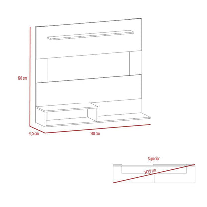 Panel Tv Ascher 55" Café Claro