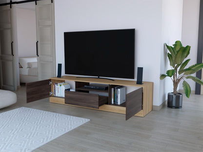 Mesa para TV Niles, Fresno Europeo y Nogal Europeo, para televisor máximo 75"