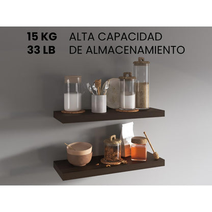 Repisa Flotante, Café Oscuro X1 Unidad