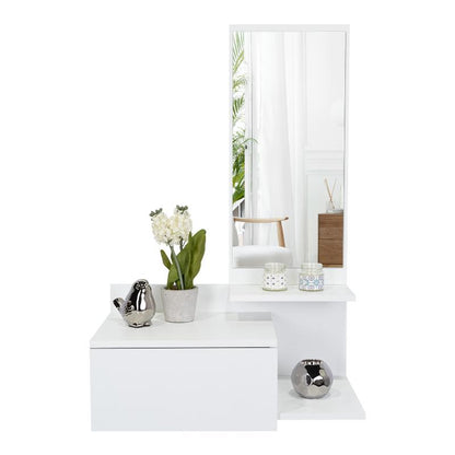 Mueble Recibidor Vienna, Recibidor Viena, Blanco, con un Cajón