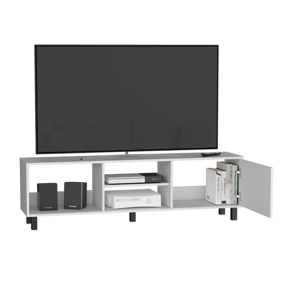 Rack Tv 65" Tunez Una Puerta, Color Blanco