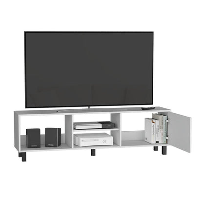 Rack Tv 65" Tunez Una Puerta, Color Blanco