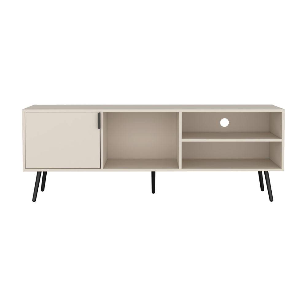 Rack Tv Vulanno 65"  Beige, Con Una Puerta Abatible