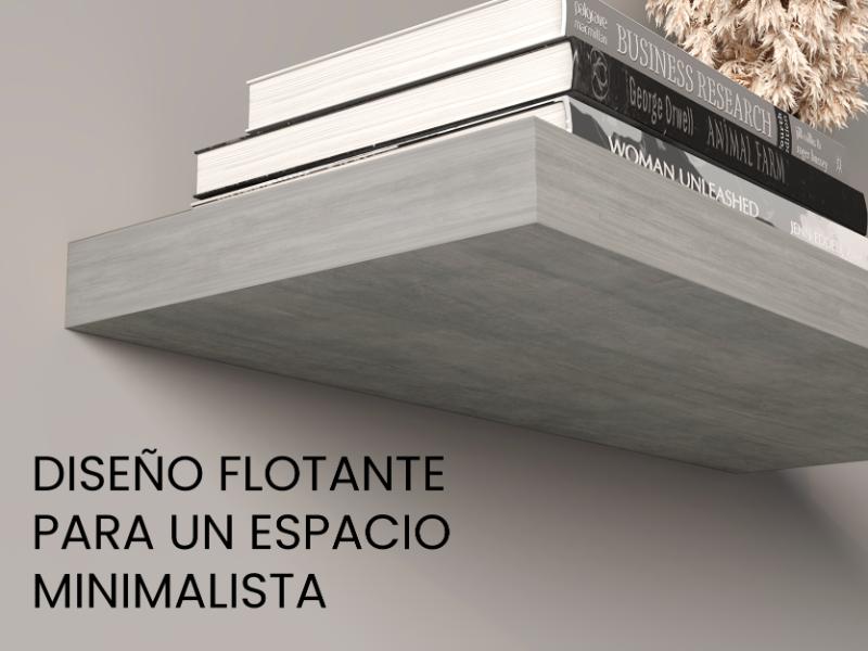 Repisa Flotante Maca ,  Gris Claro