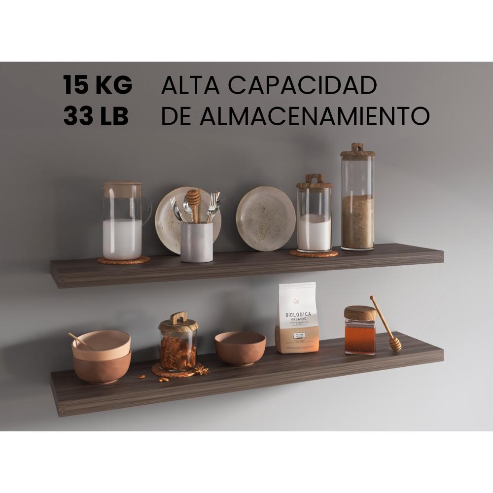 Repisa Flotante, Café Oscuro X1 Unidad
