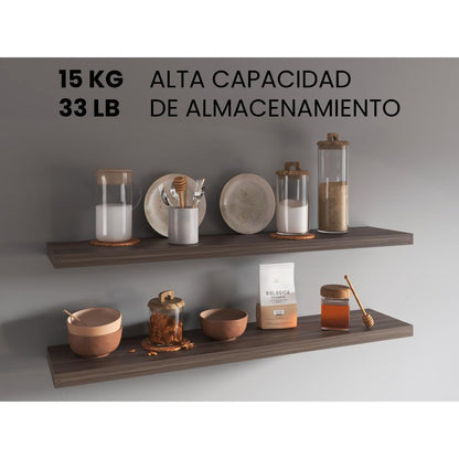 Repisa Flotante, Café Oscuro X1 Unidad