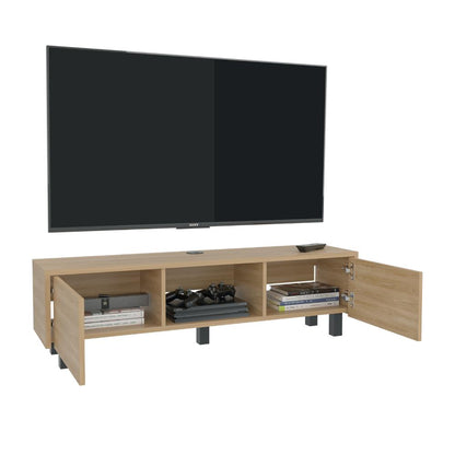 Rack Tv 65" Glen Multifuncional Piso O Flotante, Fresno Europeo (vista 4)