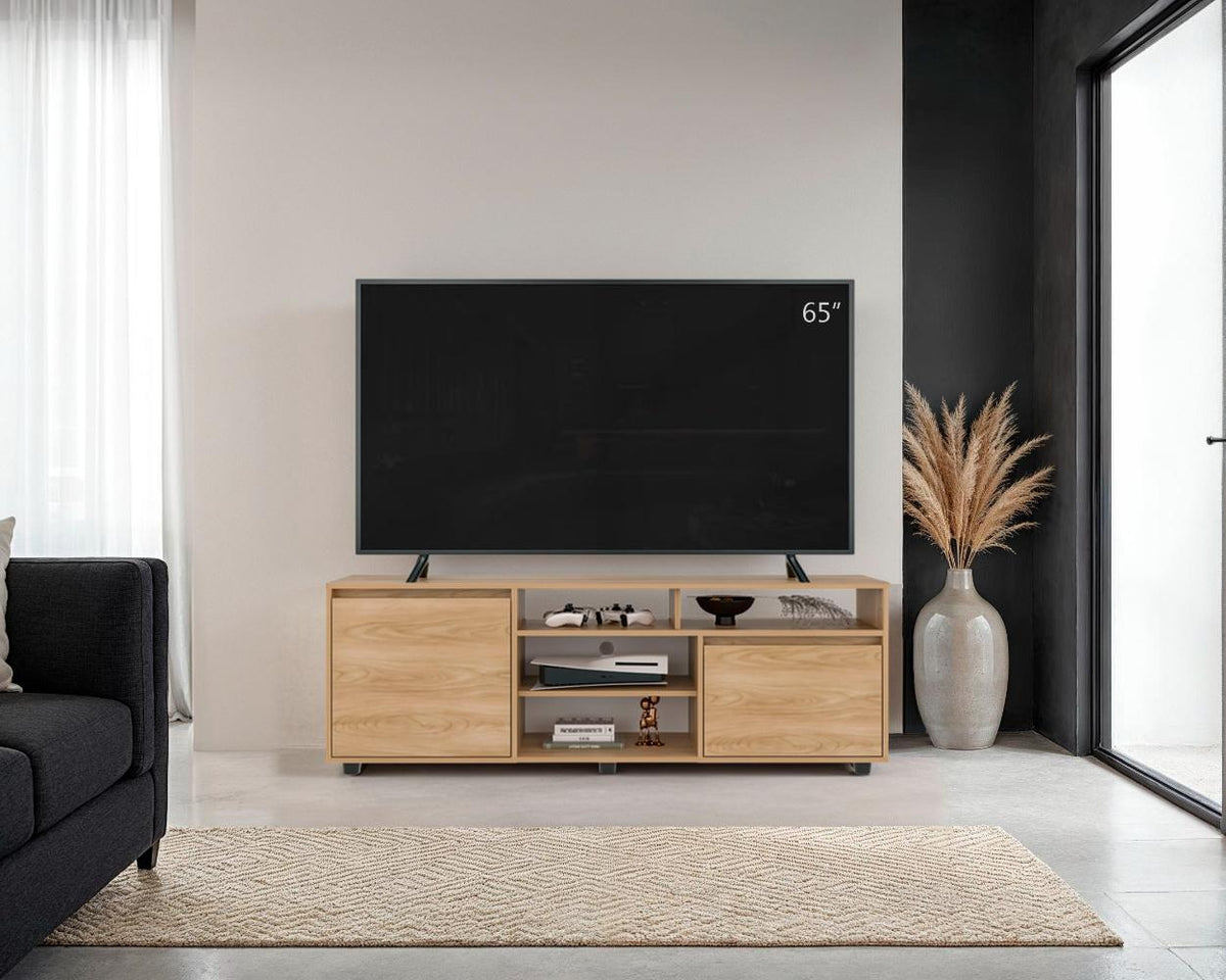 Rack Tv Pino, Fresno Europeo, Para Televisor Hasta 65 Pulgadas