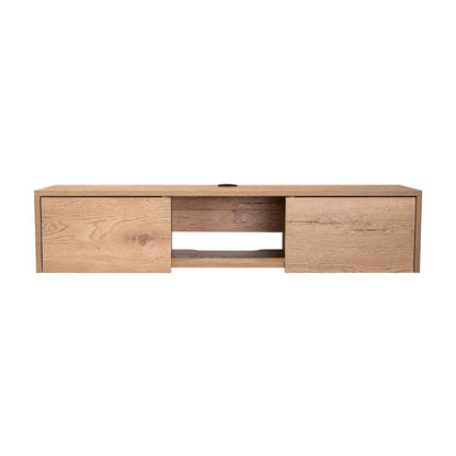 Mesa Para Tv Flotante Gleid, Macadamia, con Dos Puertas Abatibles