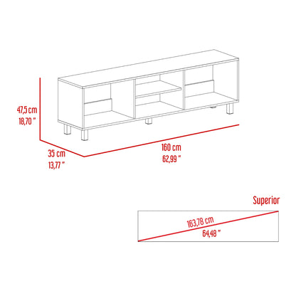Mesa Para Tv Tunez, Wengue, Para Televisor Hasta 70 Pulgadas