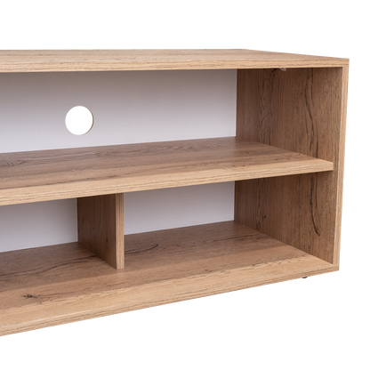 Mesa Para Tv Noah, Macadamia y Blanco Vainilla, para tv de hasta 55 pulgadas