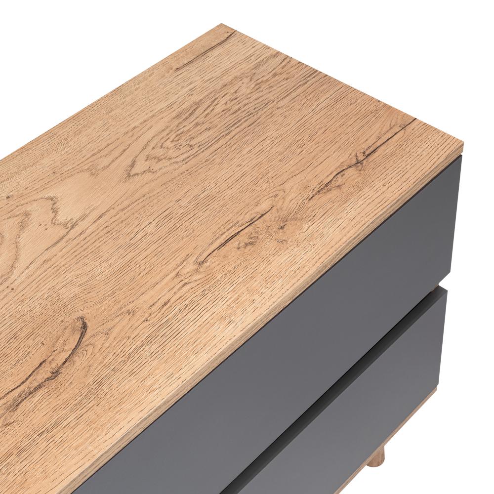 Mesa Para Tv 65" Café Claro Y Gris