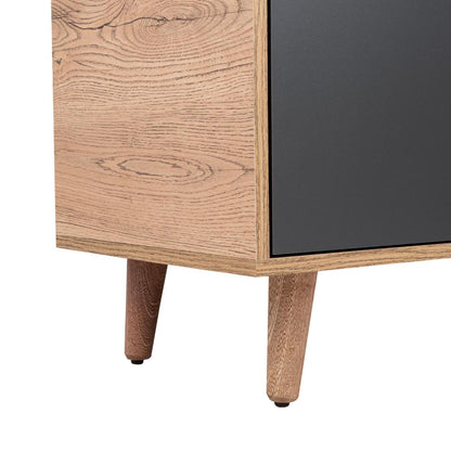 Mesa Para Tv 65" Café Claro Y Gris