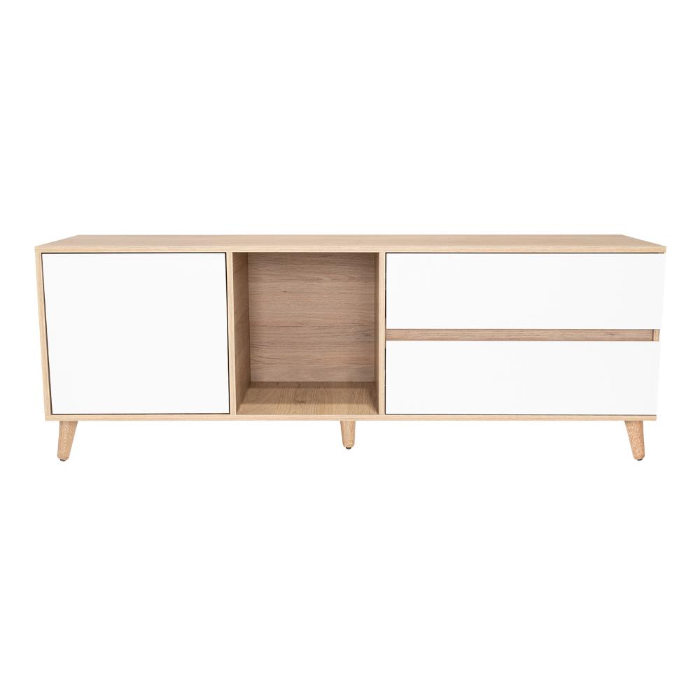 Mesa Para Tv Bored, Beige y Blanco, con Espacio Para Televisor de Hasta 60 Pulgadas (vista 5)