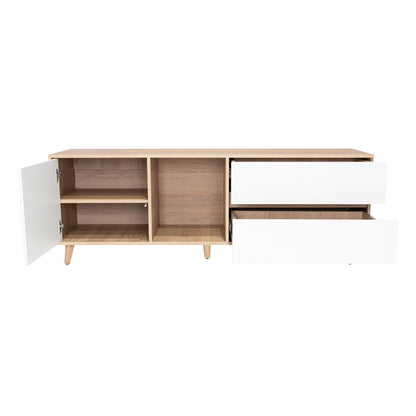 Mesa Para Tv Bored, Beige y Blanco, con Espacio Para Televisor de Hasta 60 Pulgadas (vista 6)