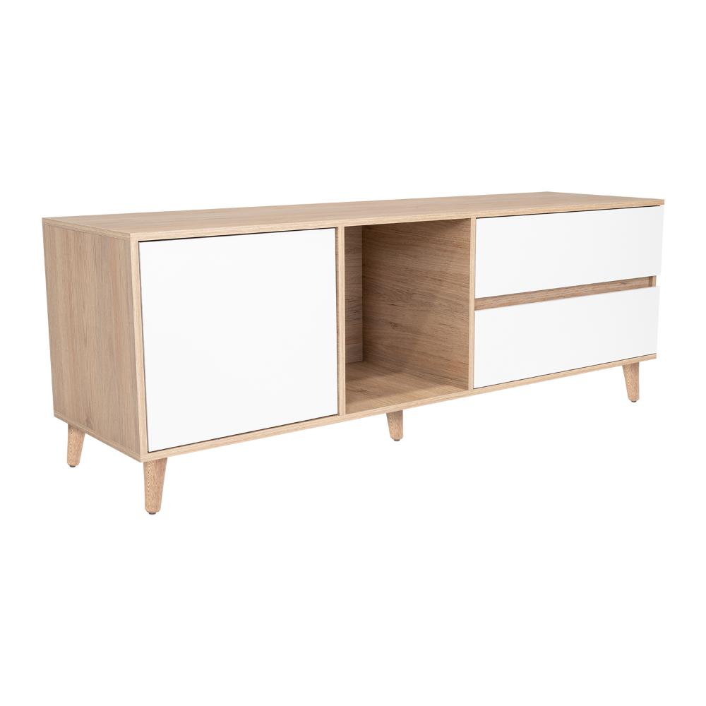 Mesa Para Tv Bored, Beige y Blanco, con Espacio Para Televisor de Hasta 60 Pulgadas (vista 3)