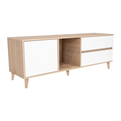 Mesa Para Tv Bored, Beige y Blanco, con Espacio Para Televisor de Hasta 60 Pulgadas (vista 3)