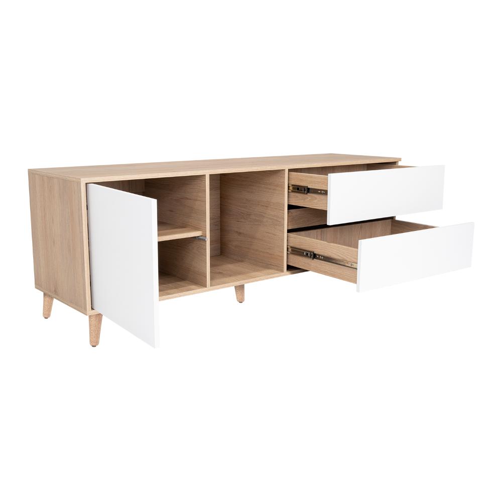 Mesa Para Tv Bored, Beige y Blanco, con Espacio Para Televisor de Hasta 60 Pulgadas (vista 4)