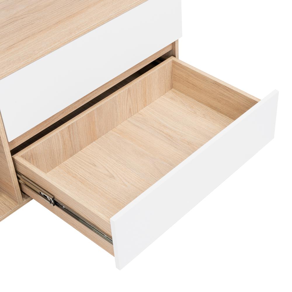 Mesa Para Tv Bored, Beige y Blanco, con Espacio Para Televisor de Hasta 60 Pulgadas (vista 7)