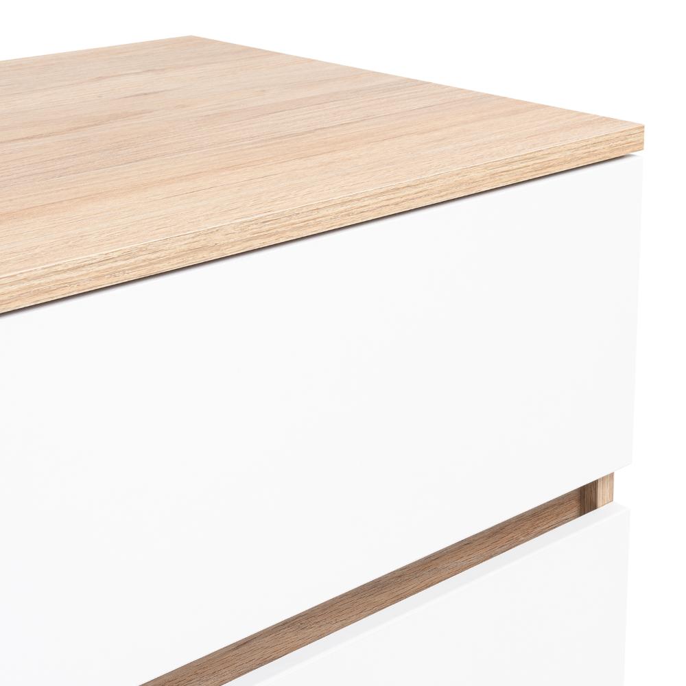 Mesa Para Tv Bored, Beige y Blanco, con Espacio Para Televisor de Hasta 60 Pulgadas (vista 8)