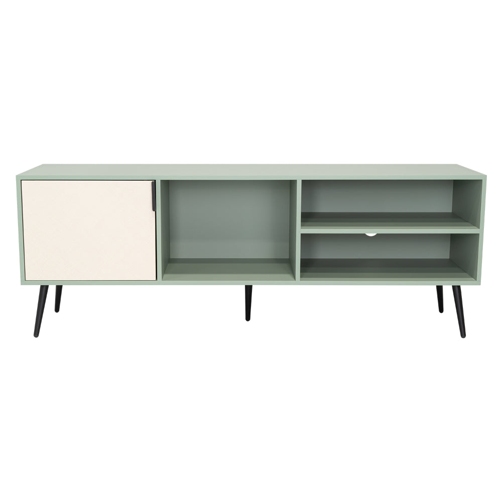 Rack Tv 65" Vulcan Una Puerta, Color Agave Y Toquilla