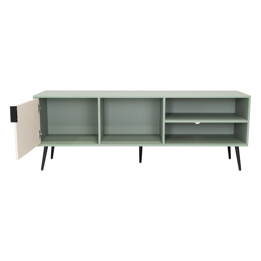 Rack Tv 65" Vulcan Una Puerta, Color Agave Y Toquilla
