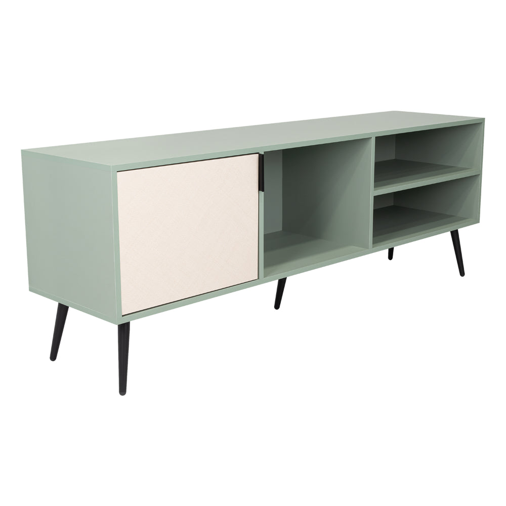 Rack Tv 65" Vulcan Una Puerta, Color Agave Y Toquilla