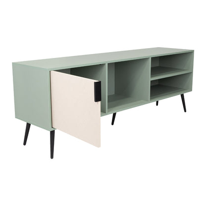 Rack Tv 65" Vulcan Una Puerta, Color Agave Y Toquilla