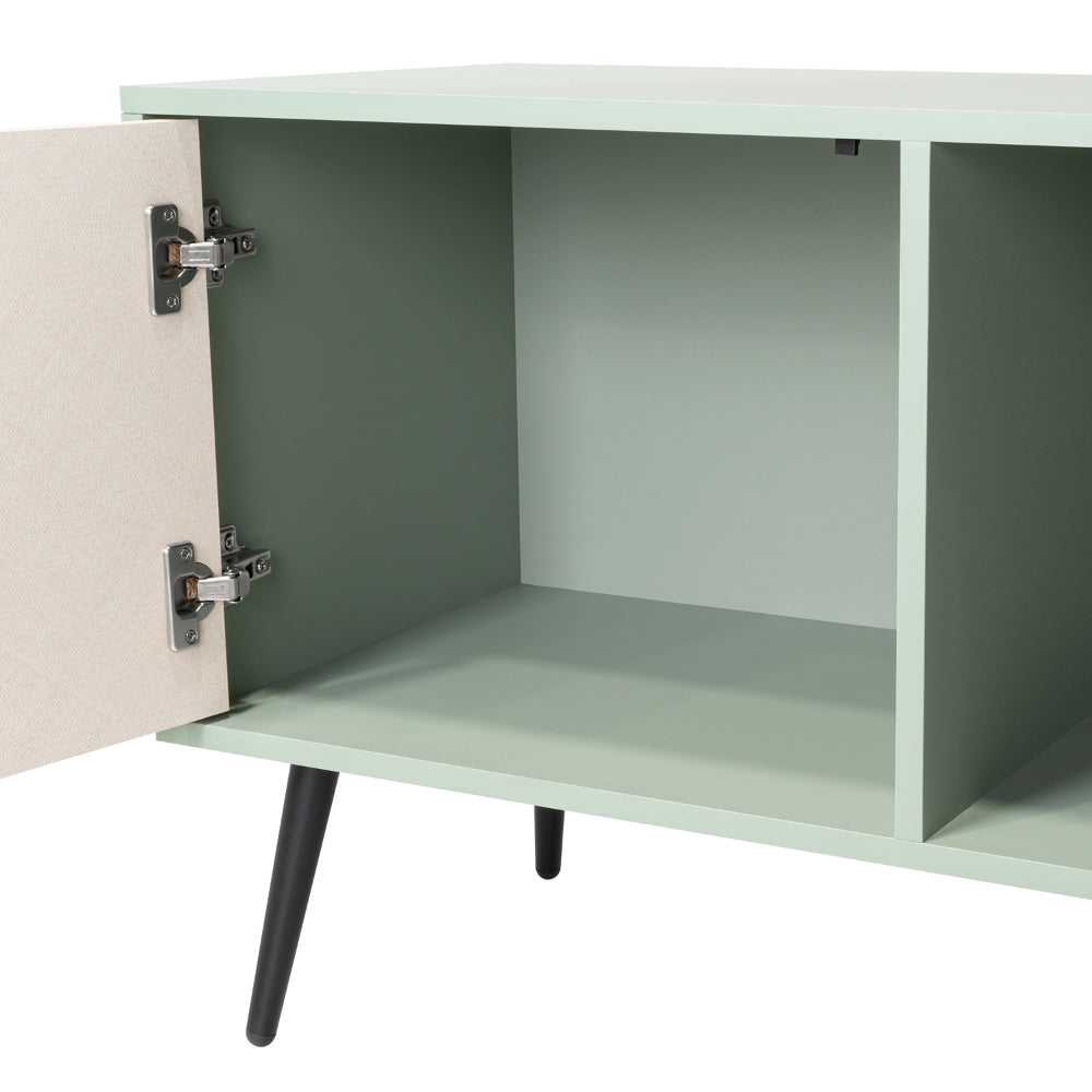 Rack Tv 65" Vulcan Una Puerta, Color Agave Y Toquilla