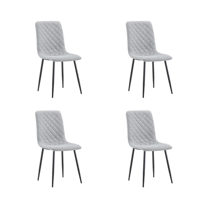 Set de 4 Sillas de Comedor Sorrento, Gris Claro, con Espaldar y Diseño Moderno
