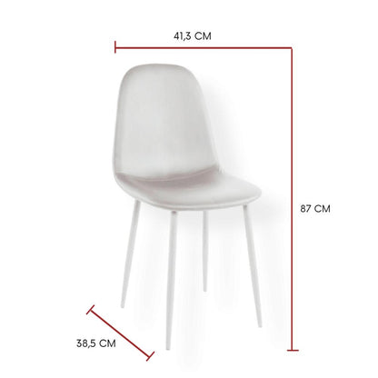 Silla Concept, Tapiz Café Claro y Pata Café Oscuro, con cuatro patas
