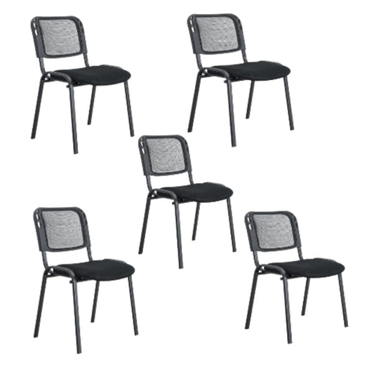 Silla Interlocutora, Negro, Con espaldar y diseño sencillo x5