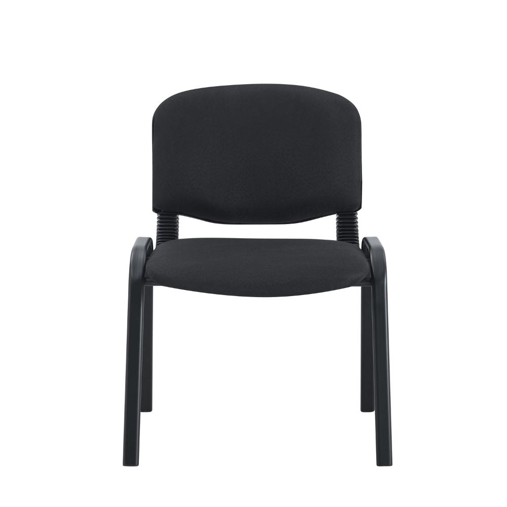 Silla Interlocutora, Negro, Con espaldar y diseño sencillo sin brazo paño x5