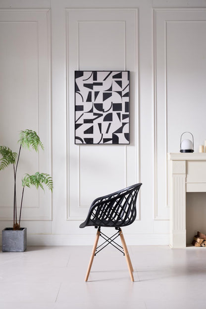 Silla Oasis con Brazos, Color Negro, con Espaldar