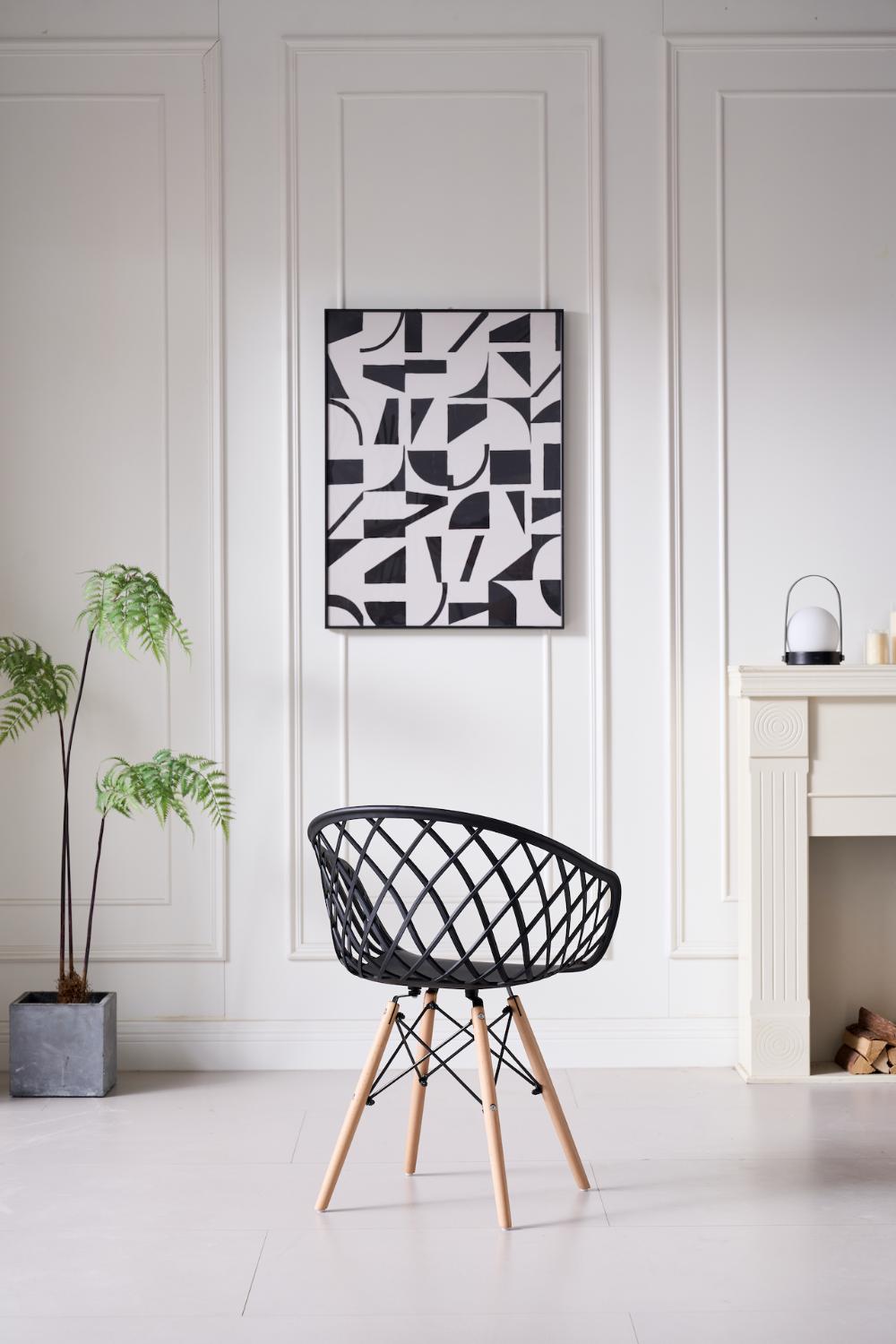 Silla Oasis con Brazos, Color Negro, con Espaldar