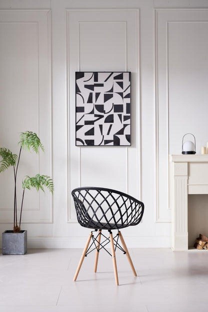 Silla Oasis con Brazos, Color Negro, con Espaldar