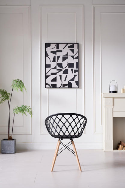 Silla Oasis con Brazos, Color Negro, con Espaldar