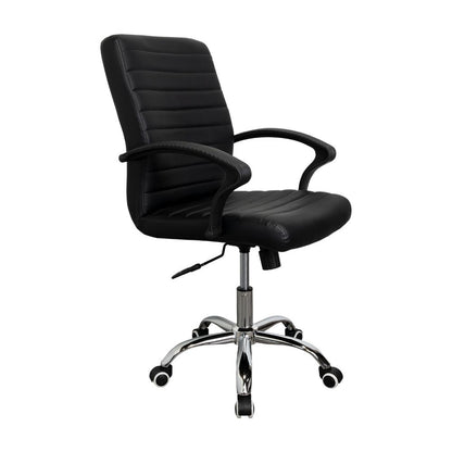 Silla Oficina X-59B, Wengue, con Cómodo Espaldar y Rodachines
