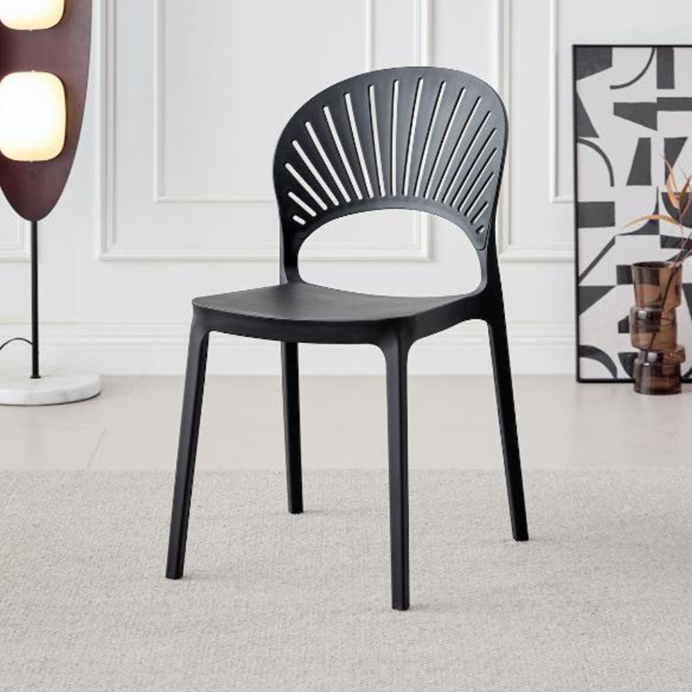 Silla Paraíso, Color Negro, con Espaldar y Diseño Moderno