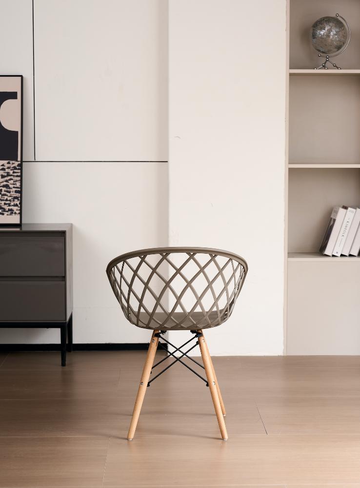 Silla Oasis con Brazos, Color Taupe, con Espaldar