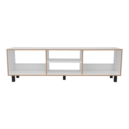 Rack Tv 70" Con Cinco Repisas, FM Furniture, Blanco