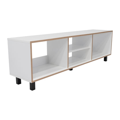Rack Tv 70" Con Cinco Repisas, FM Furniture, Blanco